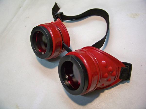 Slightly Distressed Steampunk Goggles Inspired By Dead Pool picture