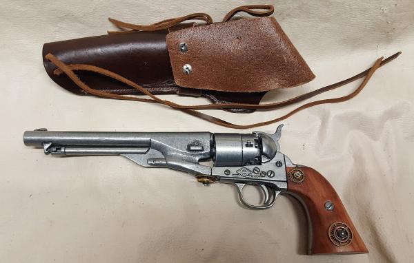 Steampunk 1860 Colt Army Non-Firing Revolver w/Holster picture