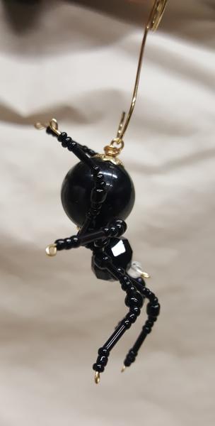 Steampunk Beaded Black Spider