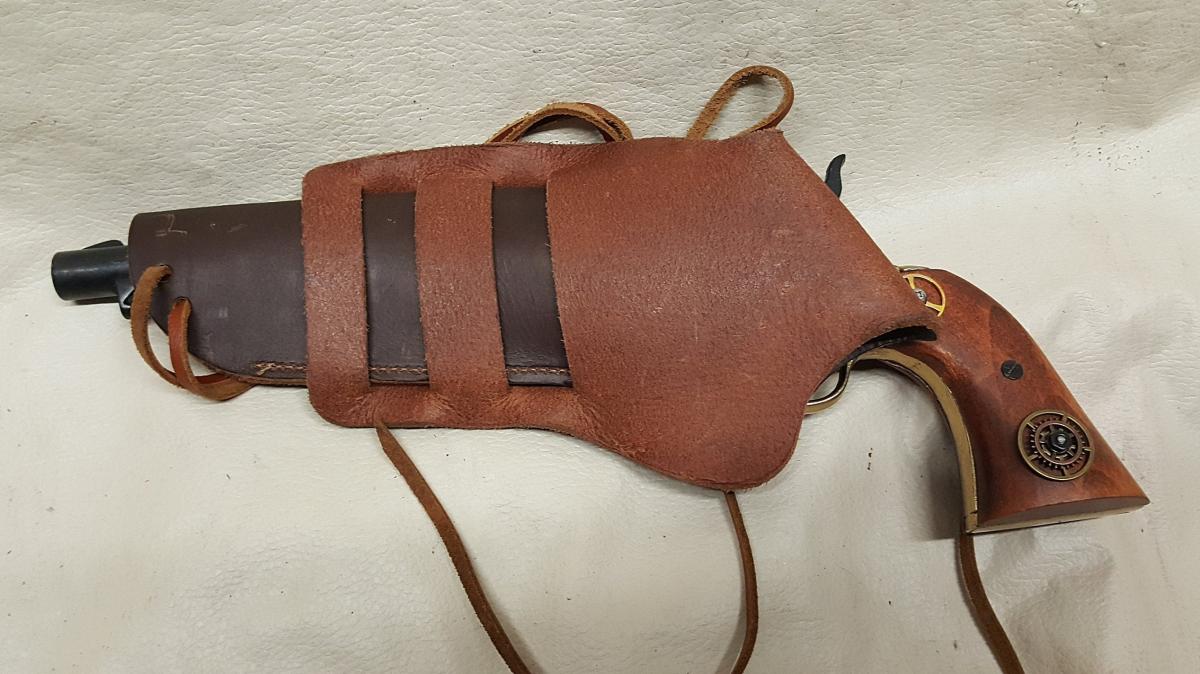 Steampunk 1860 Colt Army Non-Firing Revolver w/Holster picture