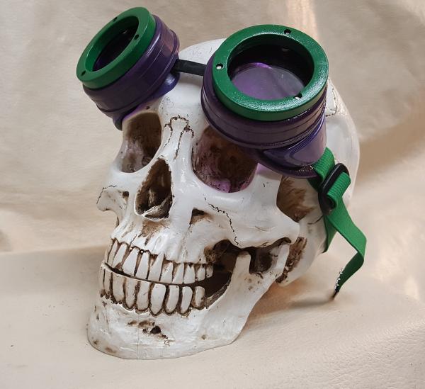 Slightly Off Kilter Distressed Steampunk Goggles Inspired By The Joker picture
