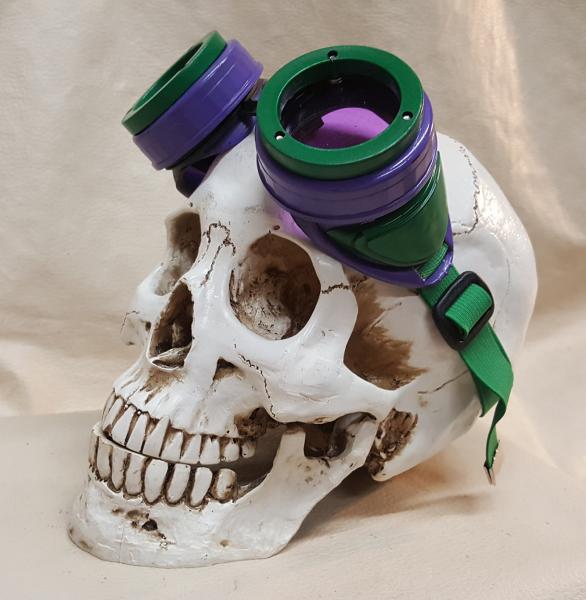 Slightly Distressed Steampunk Goggles Inspired By The Joker picture