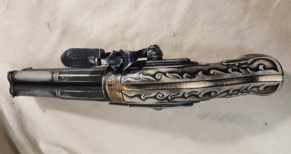 Steampunk Style 18th Century Aged French Four Barrel Flintlock picture