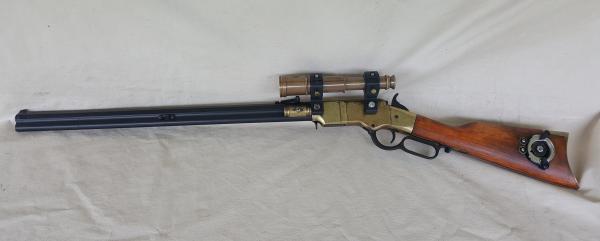 Steampunk 1860 Lever Action "Henry" Rifle Non Firing Replica W/Scope picture