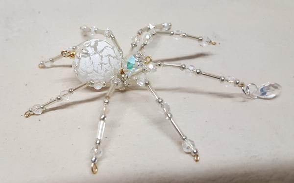 Steampunk/Christmas Dew Drop Frosted Crystalline Snow Spider picture