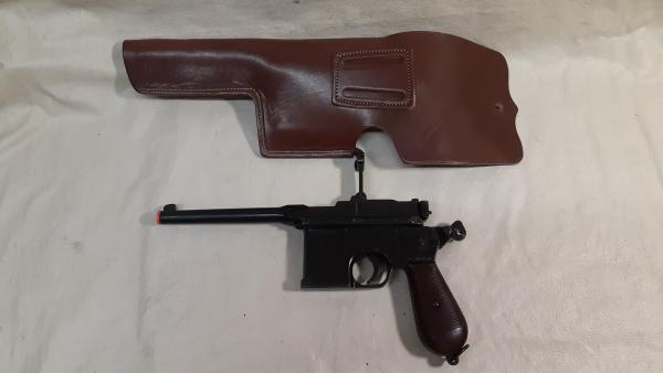 C 96 Broom Handle Mauser Non firing Replica with Holster picture