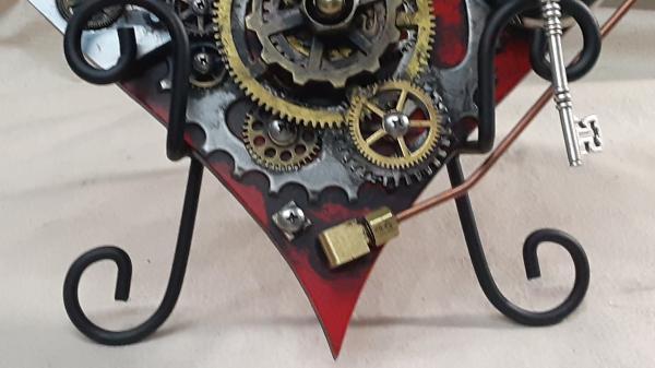 Steampunk Geared Heart With Display Easel picture