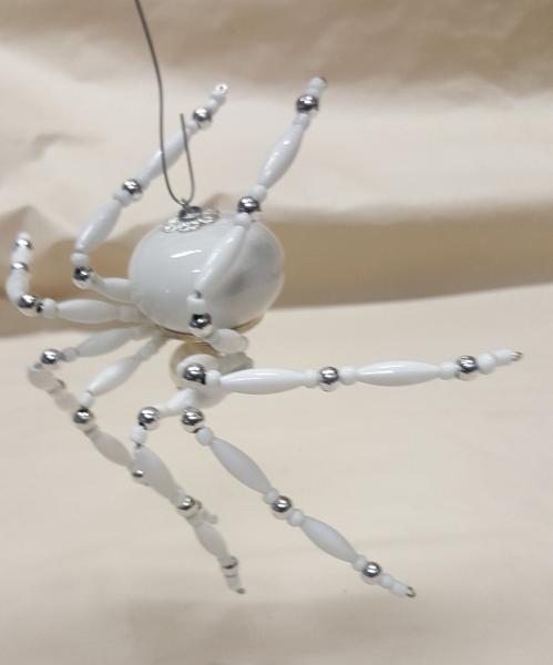 Extra Large Steampunk White Widow Ceramic Drawer Pull Snow Spider