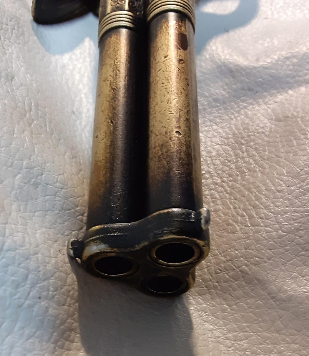 Steampunk Style 18th Century Aged French 3 Barrel Flintlock picture