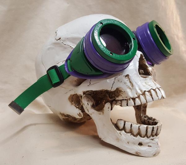 Slightly Distressed Steampunk Goggles Inspired By The Joker picture