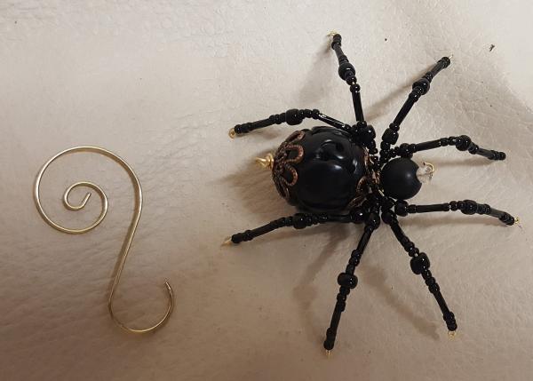 Steampunk Beaded Black Spider picture