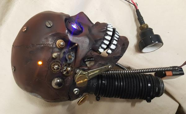 Steampunk Terminator T-18 Battle Damaged Skull picture