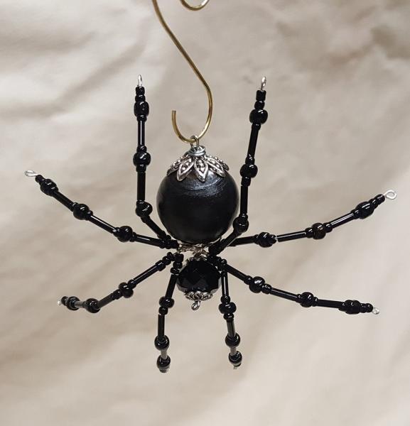 Steampunk Beaded Black Widow Spider picture