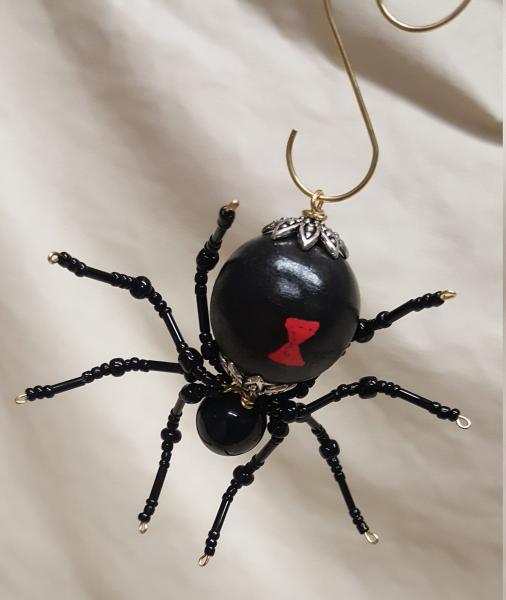 Steampunk Beaded Black Widow Spider picture