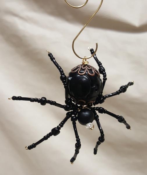 Steampunk Beaded Black Spider picture