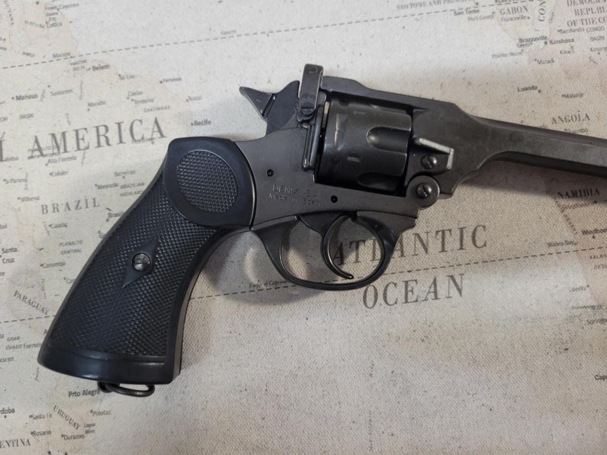 British 1887 Webley Non-Firing Revolver Replica with Leather Holster picture