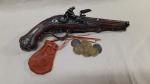 Steampunk Style 19th Century Aged Napoleonic Double Barrel Flintlock