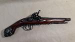 18th Century Non-Firing Aged Pirate's Flintlock Pistol Replica With Metal Butt Cap