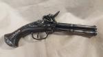 Steampunk Style 18th Century Aged French Double Barrel Flintlock