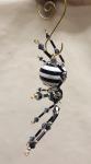 Steampunk Crystalline Black/White Striped Spider