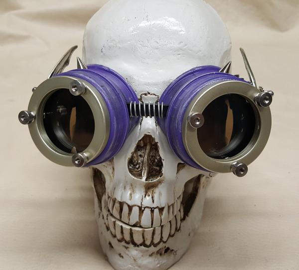 Steampunk Purple Engineer Goggles- Demon Spawn picture