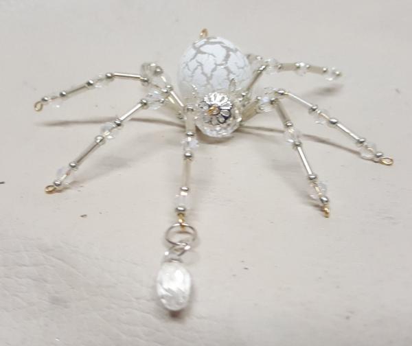 Steampunk/Christmas Dew Drop Frosted Crystalline Snow Spider picture