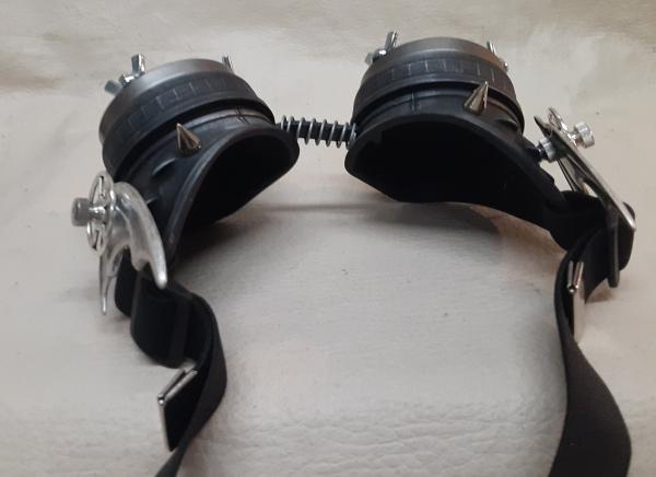 Steampunk Engineer Black Bat Wing Goggles picture