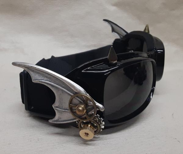 Large Steampunk Spiked Batwing Dog Goggles picture