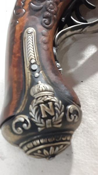 Steampunk Style 19th Century Aged Napoleonic Double Barrel Flintlock picture