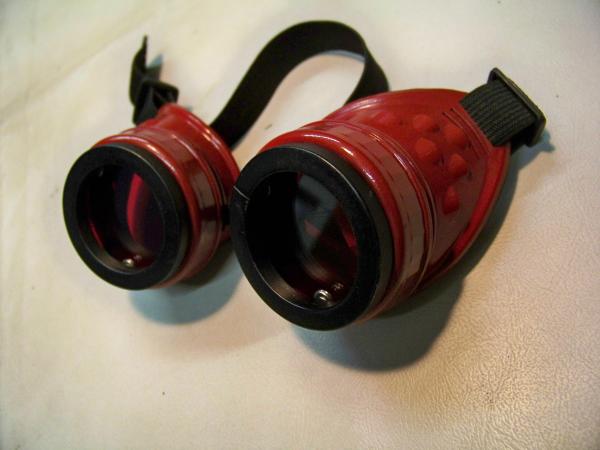 Slightly Distressed Steampunk Goggles Inspired By Dead Pool picture