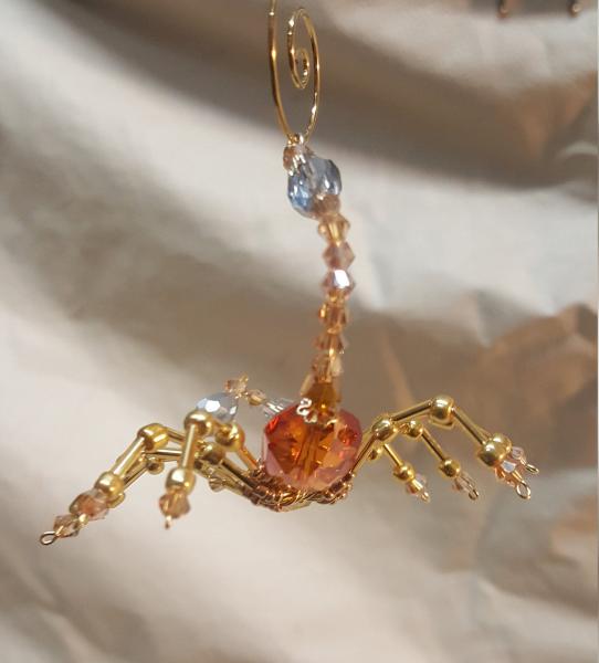 Steampunk Beaded Crystalline Amber Scorpion picture