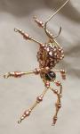 Steampunk/Christmas Golden Jeweled Beaded Spider