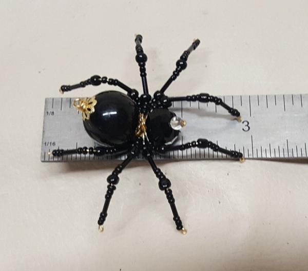 Steampunk Beaded Black Spider picture