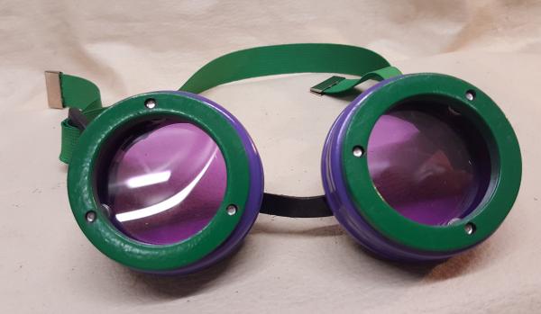 Slightly Distressed Steampunk Goggles Inspired By The Joker picture