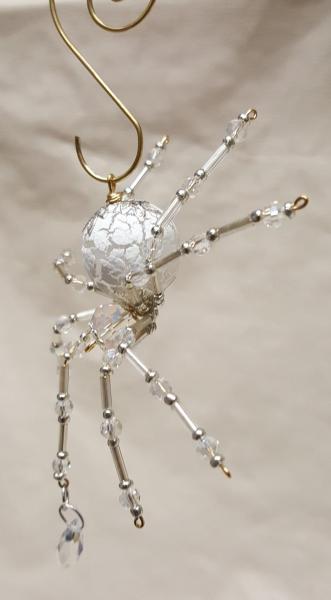 Steampunk/Christmas Dew Drop Frosted Crystalline Snow Spider