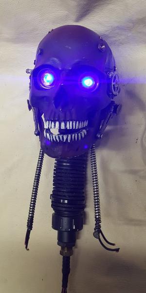 Steampunk Terminator T-18 Battle Damaged Skull picture