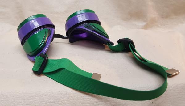 Slightly Distressed Steampunk Goggles Inspired By The Joker picture
