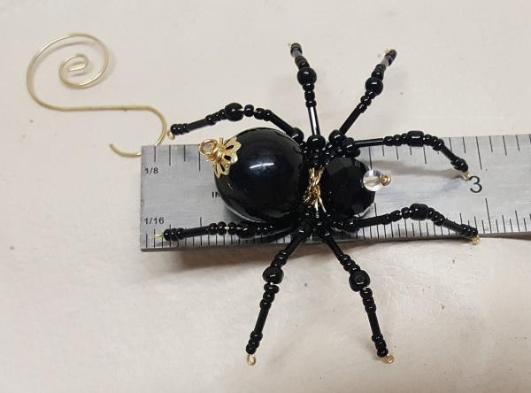 Steampunk Beaded Black Spider picture