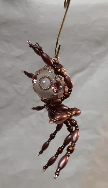 Metallic Steampunk Beaded Copper Spider picture