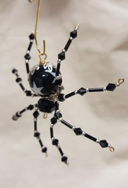 Steampunk/Christmas Black Star Beaded Spider picture