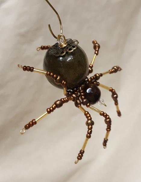 Steampunk Beaded Barn Spider picture