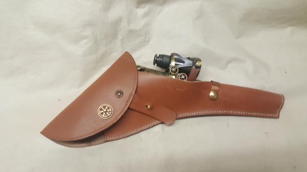 Steampunk 1851 Colt Navy Revolver Non Firing Replica W/Scope and Optional Holster picture