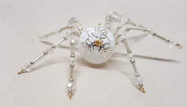Steampunk/Christmas Dew Drop Frosted Crystalline Snow Spider picture