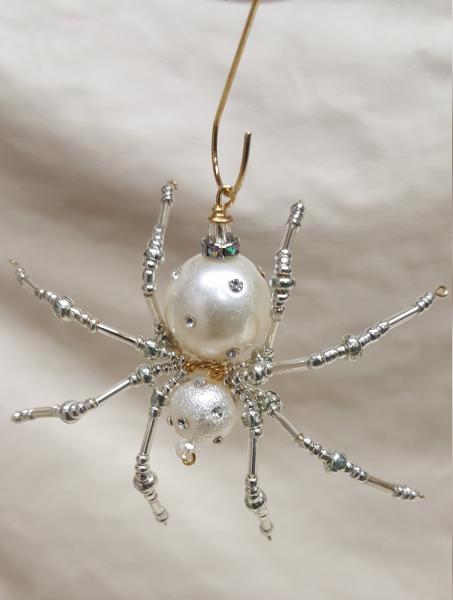 Steampunk Beaded Pearl Spider picture