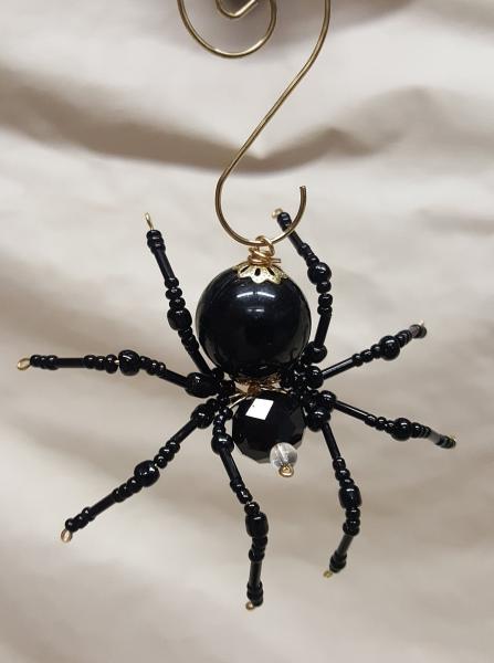Steampunk Beaded Black Spider picture