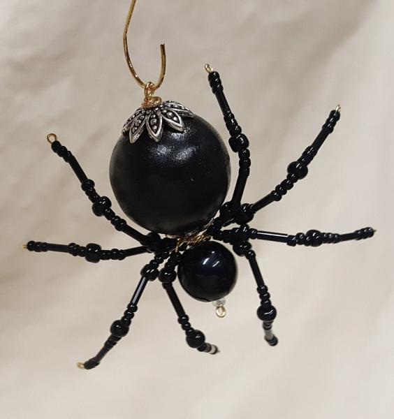 Steampunk Beaded Black Widow Spider picture