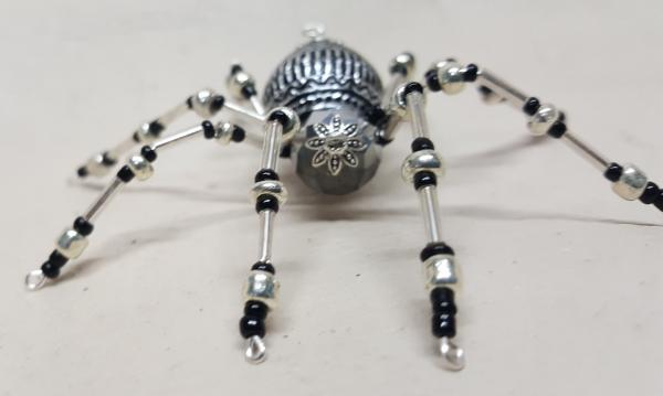 Christmas Silver Beaded Spider picture