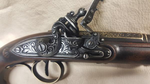 18th Century Non-Firing Aged Pirate's Flintlock Pistol Replica picture