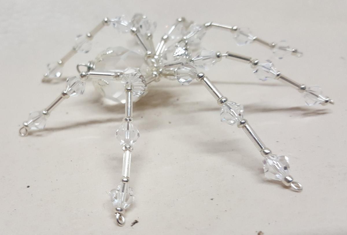 Steampunk/Christmas Faceted Crystalline Ice Spider picture
