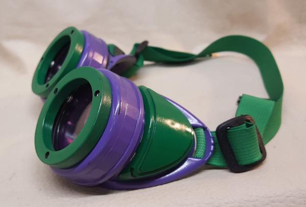 Slightly Distressed Steampunk Goggles Inspired By The Joker picture